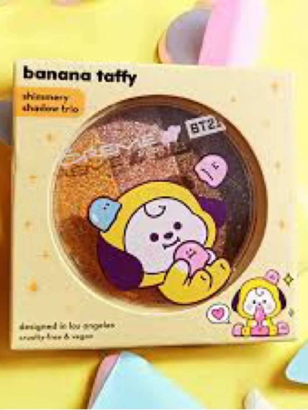 Banana Taffy Shimmery Eyeshadow Trio — Pink & Gold